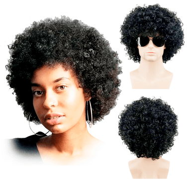 PELUCA RIZADA NEGRA VOLUMEN AFRO – LOOK IMPACTANTE NA 10506