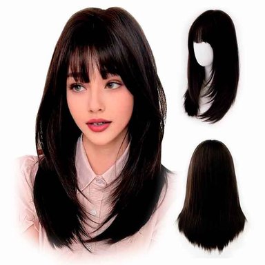 PELUCA NEGRA RECTA EXTRA LARGA – ESTILO NATURAL LAH84-18