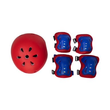 SCOOTER INFANTIL MUSICAL CON LLANTAS ANCHAS LED CASCO RODILLERAS Y CODERAS DE REGALO ROJO Y AZUL  - 5