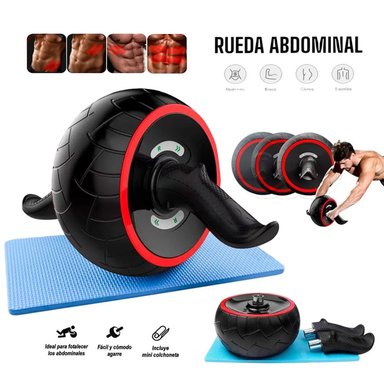 RUEDA ABDOMINAL FITNESS PROFESIONAL CON RESISTENCIA CINÉTICA Y ASAS ERGONÓMICAS