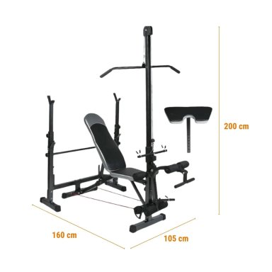 BANCA MULTIFUNCIONAL PLOMA CON RACK Y POLEA IMPORTADA