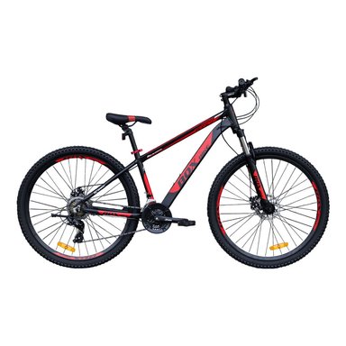 BICICLETA MTB ARO 29 DE ALUMINIO SHIMANO 21 VELOCIDADES CON SUSPENSIÓN – NEGRO/ROJO