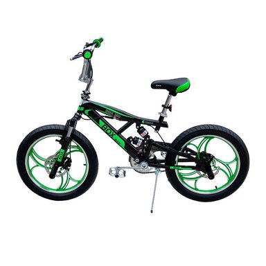 BICICLETA BMX ARO 20 CON TRIPLE SUSPENSIÓN, FRENOS DE DISCO Y AROS DE MAGNESIO
