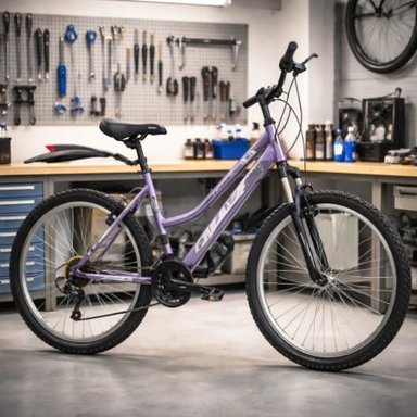 BICICLETA MTB ARO 26 DAMA 21V ACERO SUSPENSIÓN DELANTERA FRENOS V-BRAKE COLOR LILA - 3