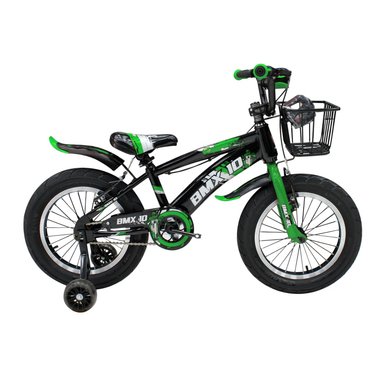 BICICLETA BMX ARO 16 PARA NIÑOS CON LUZ DELANTERA  TAPABARRO Y CANASTA AMPLIA - 1