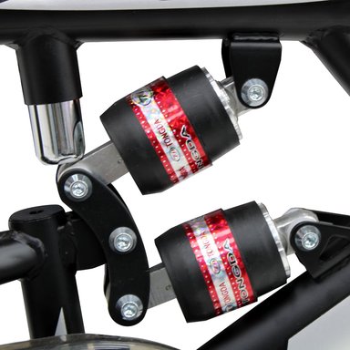 BICICLETA BMX ARO 20 CON TRIPLE SUSPENSIÓN, FRENOS DE DISCO Y AROS DE MAGNESIO NEGRO CON GRIS - 6