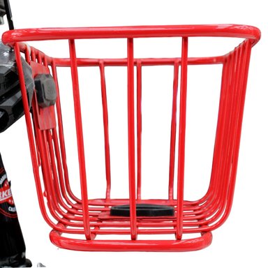 BICICLETA BLAZE ARO 20 CON CANASTA, PARRILLA ACOLCHADA Y LLANTAS AUXILIARES NEGRO CON ROJO - 4