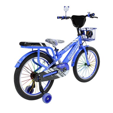 BICICLETA BLAZE ARO 20 CON CANASTA, PARRILLA ACOLCHADA Y LLANTAS AUXILIARES COLOR AZUL - 3