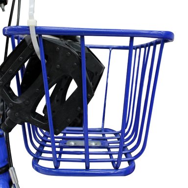 BICICLETA BLAZE ARO 20 CON CANASTA, PARRILLA ACOLCHADA Y LLANTAS AUXILIARES COLOR AZUL - 4