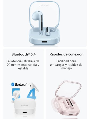 AUDIFONOS XIAOMI REDMI BUDS 6 ACTIVE BLUETOOTH 5.4 VERSIÓN GLOBAL - NEGRO - 5