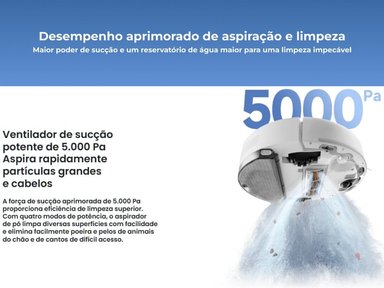 ROBOT ASPIRADOR XIAOMI S40C  POTENTE SUCCIÓN DE 5000PA NAVEGACIÓN LÁSER LDS - 4