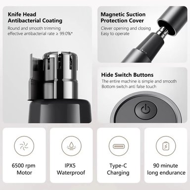 RASURADOR DE VELLO NASAL Y OREJAS XIAOMI RECARGABLE - 3