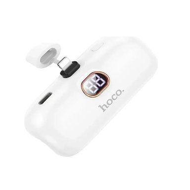 POWER BANK HOCO 5000 MAH TIPO LIGTHNING - B37-A5I - BLANCO - 1