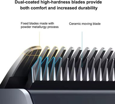 XIAOMI CORTADORA DE PELO, 2 CUCHILLAS DE ALEACIÓN DE TITANIO, DOBLE CAPA - 4