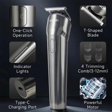 CORTADORA DE CABELLO BOMIDI INALAMBRICO 800MHA - 4
