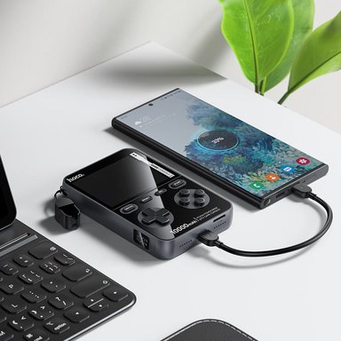 POWER BANK HOCO 10000MAH 20W CONSOLA DE JUEGOS RETRO Q47 - GREY - 4