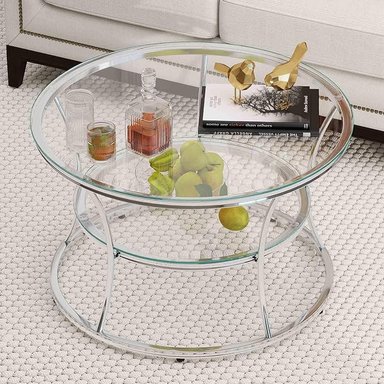 MESA DE CENTRO ROMEN II ACERO INOXIDABLE 60 CM - 1