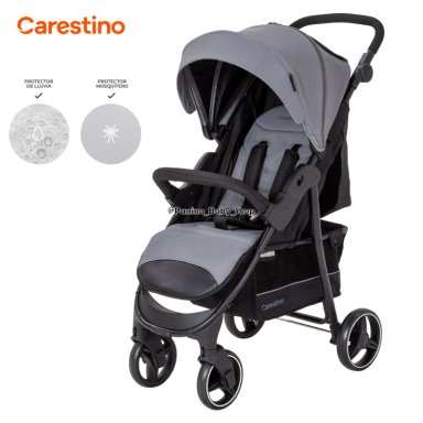 COCHE CUNA DE PASEO C/ACCESORIOS CARESTINO -CITY V3- ACERO