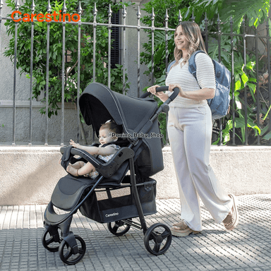 COCHE CUNA DE PASEO C/ACCESORIOS CARESTINO -CITY V3- ACERO - 2
