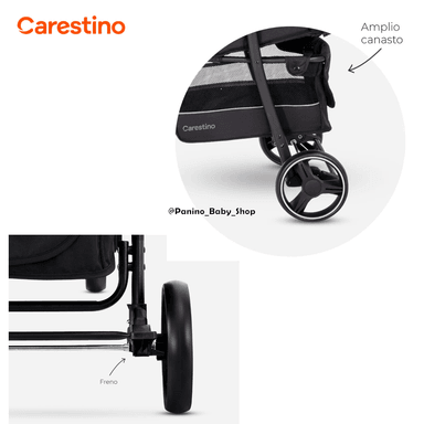 COCHE CUNA DE PASEO C/ACCESORIOS CARESTINO -CITY V3- ACERO - 5