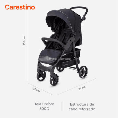 COCHE CUNA DE PASEO C/ACCESORIOS CARESTINO -CITY V3- ACERO - 8