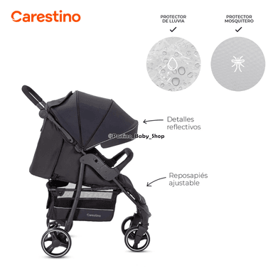 COCHE CUNA TRAVEL SYSTEM CARESTINO -CITY TRAVEL V3- NEGRO - 2