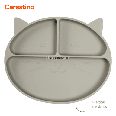 SET ALIMENTACIÓN PARA BEBÉS CARESTINO -GATITO- GRIS - 2
