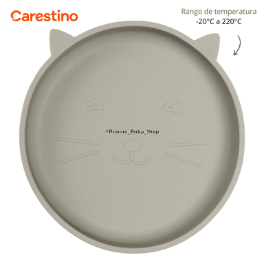 SET ALIMENTACIÓN PARA BEBÉS CARESTINO -GATITO- GRIS - 4