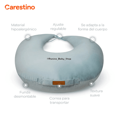 ALMOHADA COJIN DE LACTANCIA AMAMANTAR CARESTINO -OCEANO- AZUL - 3