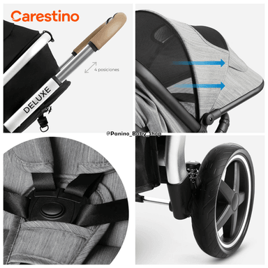 Coche Cuna Premium Travel System 3en1 -DELUXE V2- New Black - 8