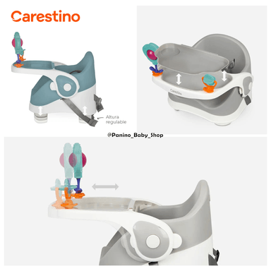 SILLA DE COMER PORTATIL CARESTINO -BOOSTER- GRIS - 6