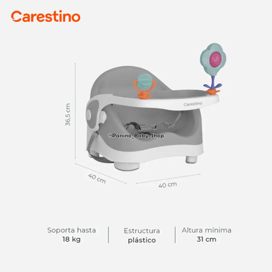 SILLA DE COMER PORTATIL CARESTINO -BOOSTER- GRIS - 7