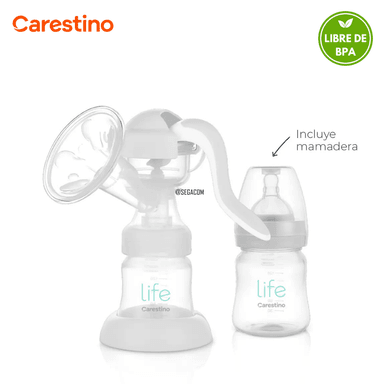 EXTRACTOR DE LECHE SACALECHE MANUAL CARESTINO -LIFE M- GRIS - 6