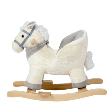 MECEDORA MUSICAL PARA BEBÉ CARESTINO -PELUCHE- CABALLO BLANCO - 3