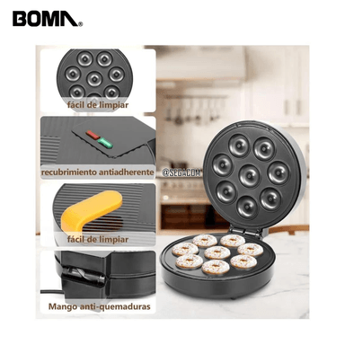 MAQUINA WAFLERA ELÉCTRICA PARA HACER DONUTS -DONAS- BLACK - 3