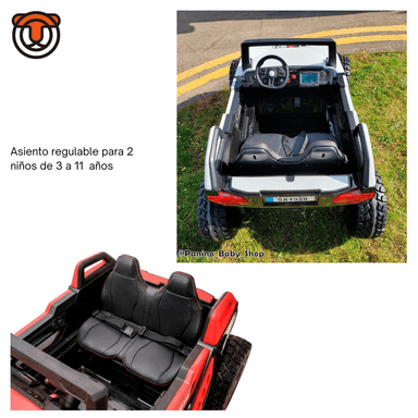 CARRO A BATERÍA TODO TERRENO 24V 4X4 -UTV CLASH- GRIS - 7