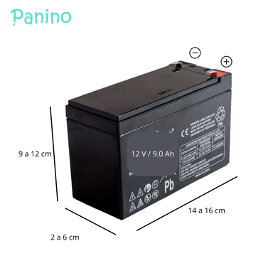 BATERÍA PARA CARRITOS A BATERÍA DE NIÑOS 12V 9.0AH - 2