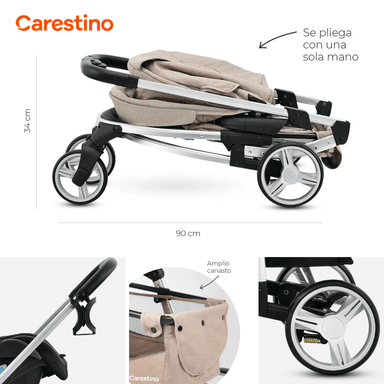COCHE CUNA TRAVEL SYSTEM PREMIUM 3EN1 -LONDON- BEIGE - 7