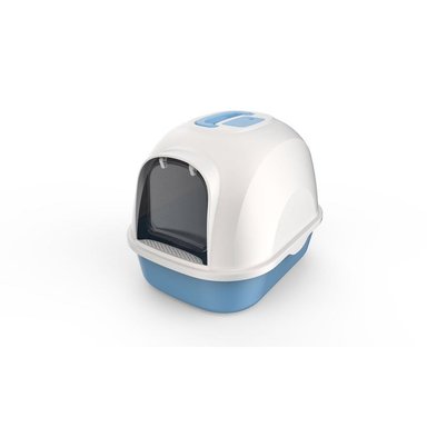 ARENERO CERRADO MEDIANO PET MOOD CON PUERTA + PALA COLOR AZUL