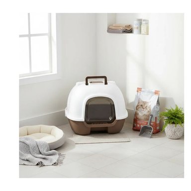 ARENERO MEDIANO PET MOOD PARA GATOS HIGIENE FÁCIL COLOR MARRÓN