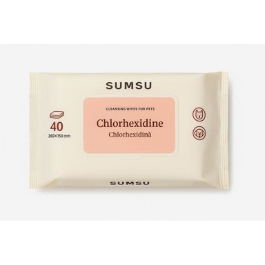 TOALLITAS HÚMEDAS PARA MASCOTAS CON CLORHEXIDINA PACK X40