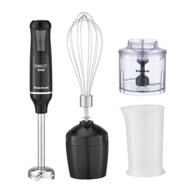 BATIDORA DE INMERSION TAURUS ROBOT 500 PLUS INOX II NEGRO