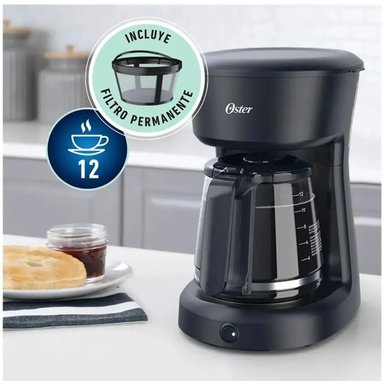 CAFETERA OSTER 12 TAZAS CON FILTRO PERMANENTE BVSTDCS12B - 2