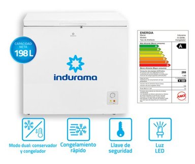 CONGELADORA HORIZONTAL INDURAMA CI-220BL 198 LITROS