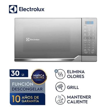 HORNO MICROONDAS ELECTROLUX DE 30L EMDO30G2GSRUG SILVER