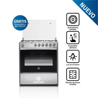 COCINA INDURAMA 6 HORNILLAS CATALUÑA QUARZO