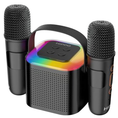 PARLANTE BLUETOOTH KARAOKE HIPPO 5W CON 2 MICRÓFONOS Y USB TIPO-C - 3