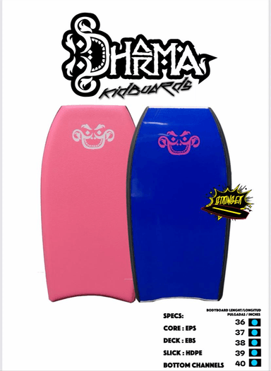 BODYBOARD DHARMA 37 PULGADAS ROSADO Y AZUL