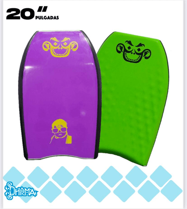 BODYBOARD DHARMA 20 PULGADAS VERDE Y MORADO
