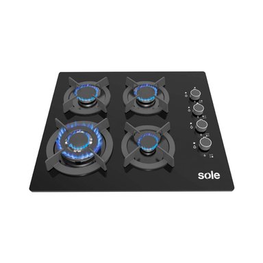 ENCIMERA VIDRIO TEMPLADO GLP/GN SOLE 4 HORNILLAS 60CM - 4